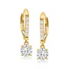 Ross-simons Diamond Drop Earrings In 14kt Yellow Gold In White
