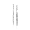 Ross-simons Diamond Drop Earrings In Sterling Silver In White