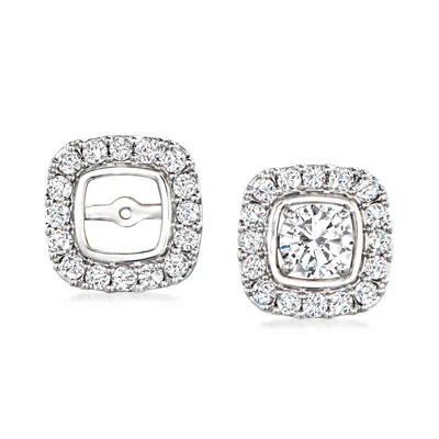Ross-simons Diamond Earring Jackets In 14kt White Gold In Silver