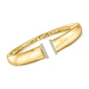 Ross-simons Diamond-edge Cuff Bracelet In 18kt Gold Over Sterling In Gold