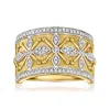 Ross-simons Diamond Etruscan-style Ring In 18kt Gold Over Sterling