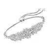 Ross-simons Diamond Geometric Bolo Bracelet In Sterling Silver In White