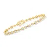 Ross-simons Diamond Geometric Bracelet In 14kt Yellow Gold In Multi