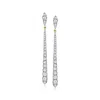 Ross-simons Diamond Graduated Linear Drop Earrings In 14kt Yellow Gold In Multi