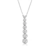 Ross-simons Diamond Graduated Necklace In 14kt White Gold In Multi