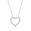 Ross-simons Diamond Heart Pendant Necklace In 14kt White Gold In Multi