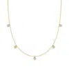 Ross-simons Diamond Circle Station Necklace In 18kt Gold Over Sterling In Multi