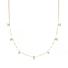 Ross-simons Diamond Circle Station Necklace In 18kt Gold Over Sterling In Multi