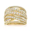 Ross-simons Diamond Highway Ring In 18kt Gold Over Sterling In White