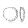 Ross-simons Diamond Hoop Earrings In 14kt White Gold In White