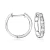 Ross-simons Diamond Huggie Hoop Earrings In 14kt White Gold In White