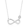 Ross-simons Diamond Infinity Necklace In Sterling Silver In Multi