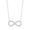 Ross-simons Diamond Infinity Necklace In Sterling Silver In Multi