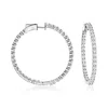 Ross-simons Diamond Inside-outside Hoop Earrings In 14kt White Gold In White