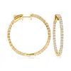 Ross-simons Diamond Inside-outside Hoop Earrings In 18kt Gold Over Sterling In Silver