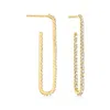 Ross-simons Diamond Inside-outside Paper Clip Hoop Earrings In 14kt Yellow Gold In White
