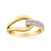 Ross-simons Diamond Interlocking Loop Ring In 18kt Gold Over Sterling In Gold