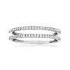 Ross-simons Diamond Jewelry Set: 2 Stackable Rings In Sterling Silver In White