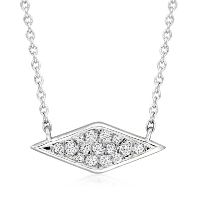 Ross-simons Diamond Kite-shaped Necklace In Sterling Silver In Multi