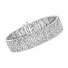 Ross-simons Diamond Marquise-pattern Bracelet In Sterling Silver In Multi