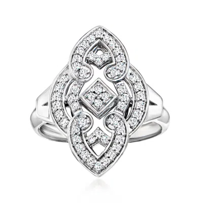 Ross-simons Diamond Marquise-shaped Ring In Sterling Silver