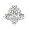 Ross-simons Diamond Marquise-shaped Ring In Sterling Silver In Silver
