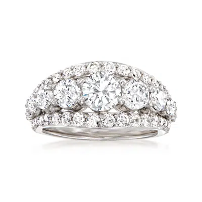Ross-simons Diamond Multi-row Ring In 14kt White Gold