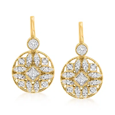 Ross-simons Diamond Multi-shape Drop Earrings In 18kt Gold Over Sterling In White