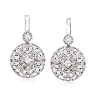 Ross-simons Diamond Multi-shape Drop Earrings In Sterling Silver In White