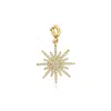 Ross-simons Diamond North Star Charm In 18kt Gold Over Sterling In Multi
