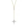Ross-simons Diamond North Star Y-necklace In 18kt Gold Over Sterling In Gold