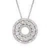 Ross-simons Diamond Open-circle Pendant Necklace In Sterling Silver In Multi