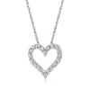 Ross-simons Diamond Open-space Heart Pendant Necklace In 14kt White Gold In Multi