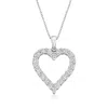 Ross-simons Diamond Open-space Heart Pendant Necklace In Sterling Silver In Multi