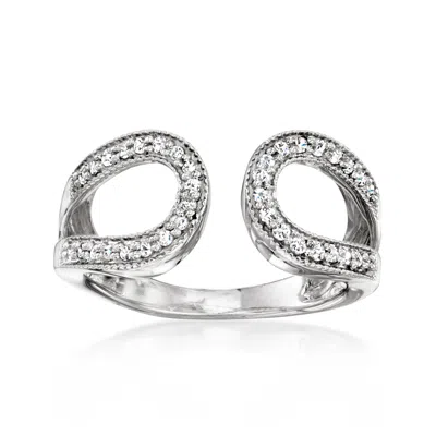 Ross-simons Diamond Open-space Loop Ring In Sterling Silver
