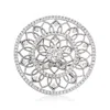 Ross-simons Diamond Openwork Circle Ring In Sterling Silver
