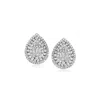 Ross-simons Diamond Pear-shaped Cluster Earrings In 14kt White Gold