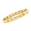 Ross-simons Diamond Sea Life Bangle Bracelet In 18kt Gold Over Sterling In Multi