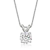 Ross-simons Diamond Solitaire Necklace In 14kt White Gold In Multi