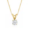 Ross-simons Diamond Solitaire Necklace In 14kt Yellow Gold In Multi