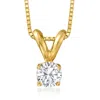 Ross-simons Diamond Solitaire Pendant Necklace In 14kt Yellow Gold In Multi