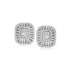 Ross-simons Diamond Square Cluster Earrings In 14kt White Gold In Multi