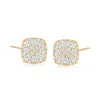 ROSS-SIMONS DIAMOND SQUARE CLUSTER EARRINGS IN 14KT YELLOW GOLD