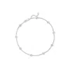 Ross-simons Diamond Station Anklet In Sterling Silver In Multi