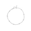 Ross-simons Diamond Station Anklet In Sterling Silver In Multi