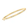 Ross-simons Diamond Station Bangle Bracelet In 18kt Gold Over Sterling In Multi
