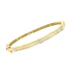 Ross-simons Diamond Station Bangle Bracelet In 18kt Yellow Gold
