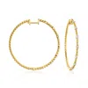 Ross-simons Diamond Station Beaded Hoop Earrings In 18kt Gold Over Sterling In Multi