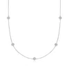 Ross-simons Diamond Station Necklace In Sterling Silver In Multi