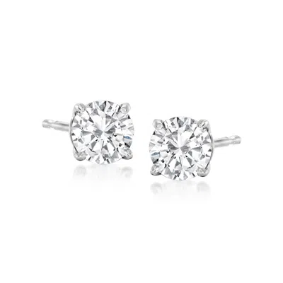 Ross-simons Diamond Stud Earrings In Platinum In Multi
